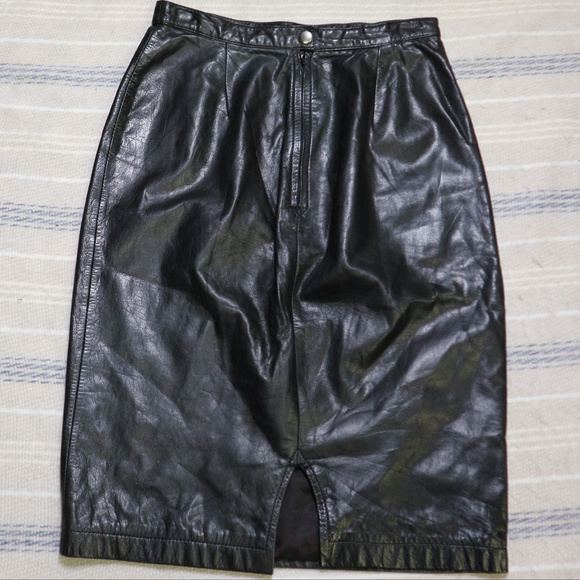 Tannery West Dresses & Skirts - TANNERY WEST Vintage Genuine Leather Skirt